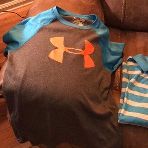 Under armour polo and T-shirt